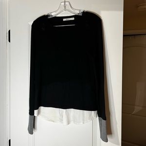 Bailey 44 Wool Blend Black Peekaboo Sweater